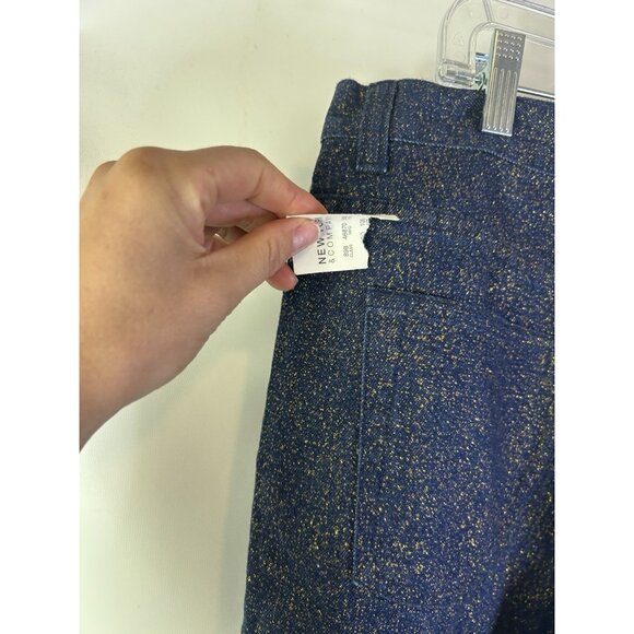 Deadstock VTG 90s Glitter Denim Jean Straight Leg Pants Rave Grunge - Picture 9 of 9